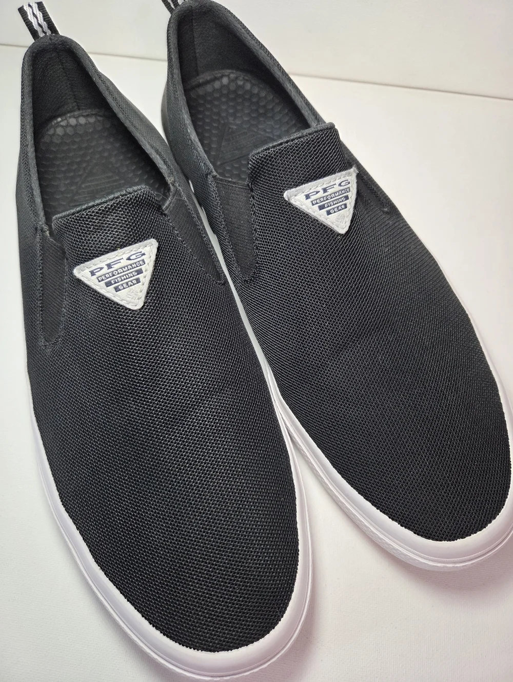Columbia Distant Water PFG Men's Black Slip On Water Fishing Shoes Size 9.5